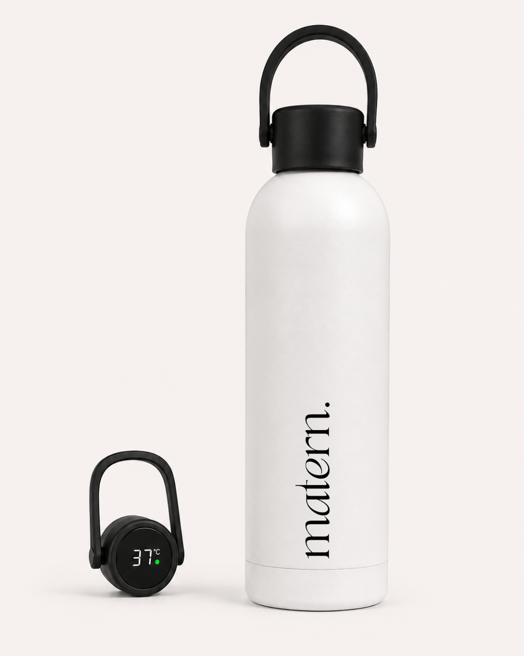 Thermos Intelligent | Eau chaude 12h · Affichage 37°C — Noir Mat (Copie)